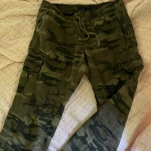Camo Linen Cargo Pants
